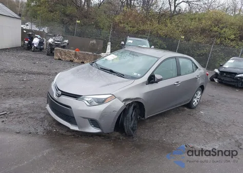 2016 Toyota Corolla Le z USA, uszkodzony, nr VIN 2T1BURHE1GC684249